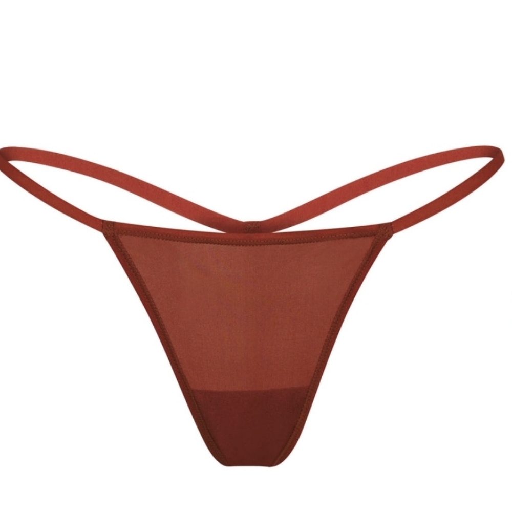 Skims JELLY SHEER T-STRING Thong/ SAFFRON 3X, 4X NWT